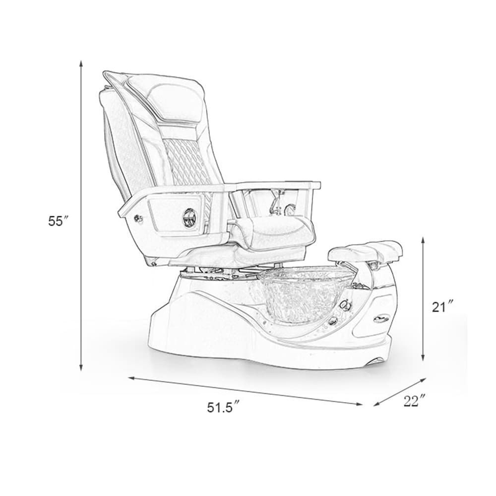 Chaise de pédicure de manucure de massage de spa de pied sans tuyau - Kangmei