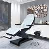 Table d'esthéticienne électrique blanche et noire, lit de beauté, chaise faciale 
