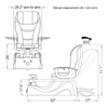 Chaise de pédicure de massage de spa de pied sans tuyau pour salon de manucure - Kangmei