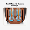 Fauteuil de massage Shiatsu à gravité zéro moderne en cuir marron pour tout le corps