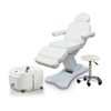 Chaise de podologie de lit facial de beauté de table de massage électrique blanche