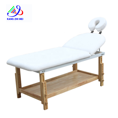 Lit facial de station thermale de divan de table de massage de thérapie réglable de taille blanche