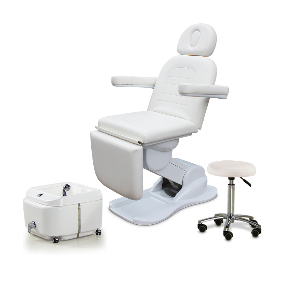 Chaise faciale podiatrique de table de massage électrique avec trou