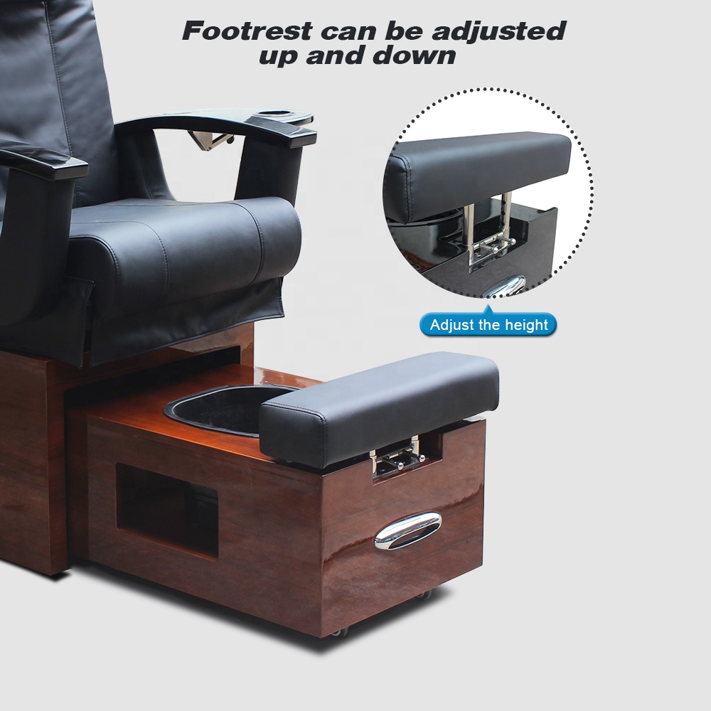 Chaise de pédicure spa pour les pieds sans plomberie avec massage