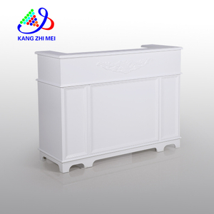 Table de réception moderne en bois blanc brillant - Kangmei