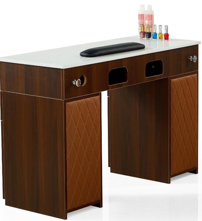 vente en gros de meubles et d'équipements pour ongles de salon de beauté de haute qualité table de manucure portable à double manucure