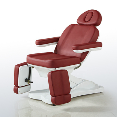 Table de massage électrique rouge Lit facial Pédicure Podiatrie Chaise de tatouage