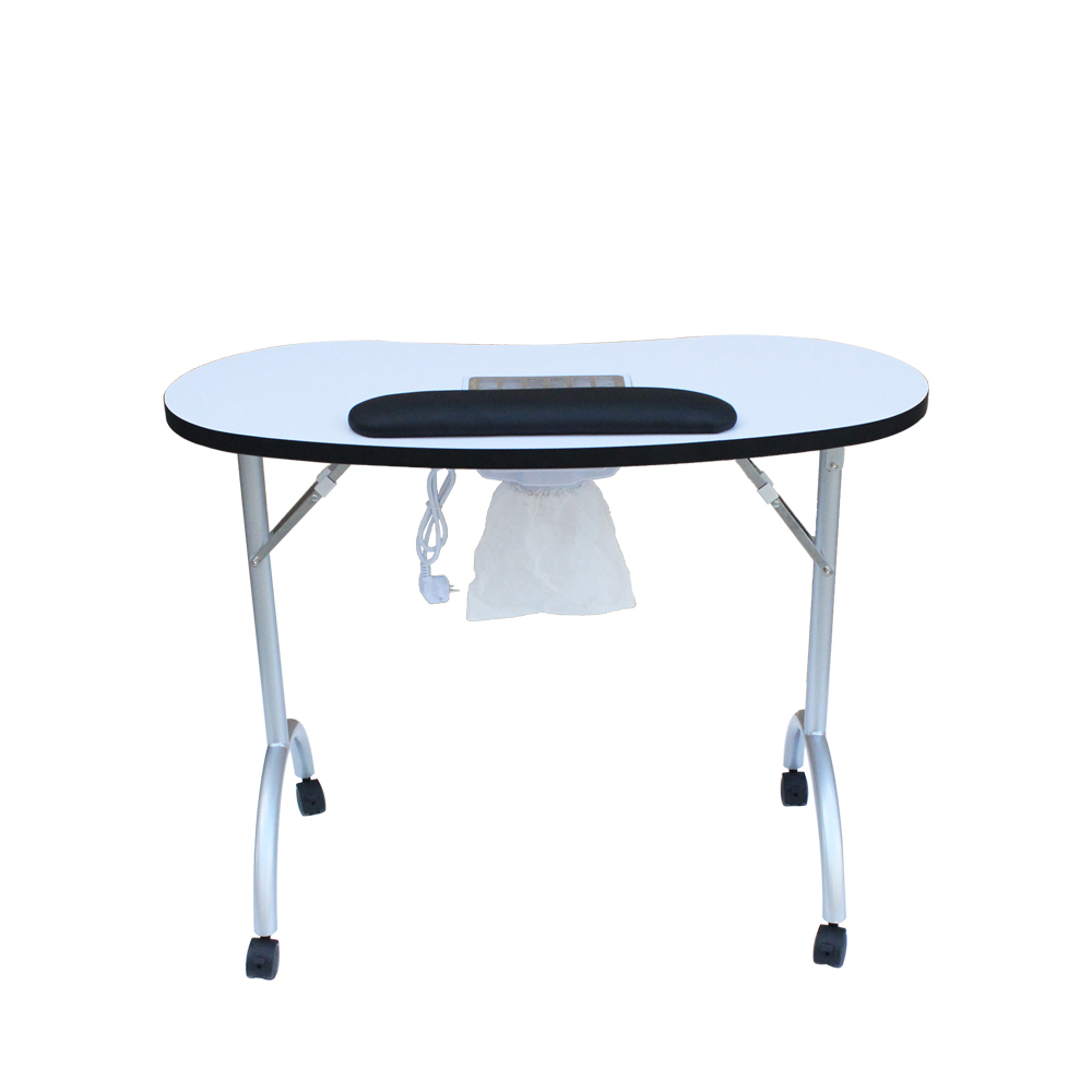 Table pliante portative moderne de manucure d'ongle de meubles de salon de station thermale de beauté bon marché avec la fan