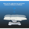 Chaise faciale de lit de beauté de table de massage d'ascenseur réglable électrique blanche