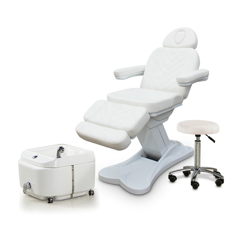 Chaise de podologie de lit facial d'ascenseur électrique de table de massage de station thermale réglable