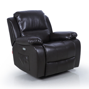 Salon de Style européen moderne électrique salon unique loisirs en cuir TV Massage personnes âgées à bascule pivotant inclinable canapé chaise